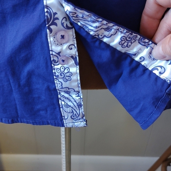 VICTORIOUS L.A. Purple Embroidered and Embelished Long Sleeve Shirt XL - Picture 9 of 16